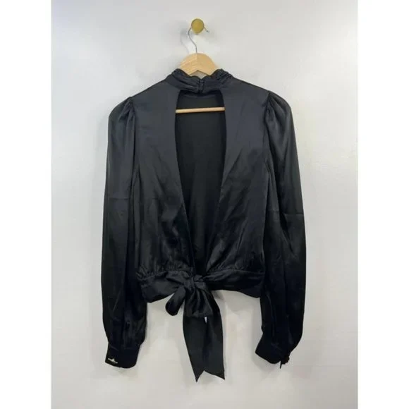 Cami NYC Valencia Long Sleeve Tie Open Back Women's Blouse Black Size: XXS NWOT - Picture 5 of 9